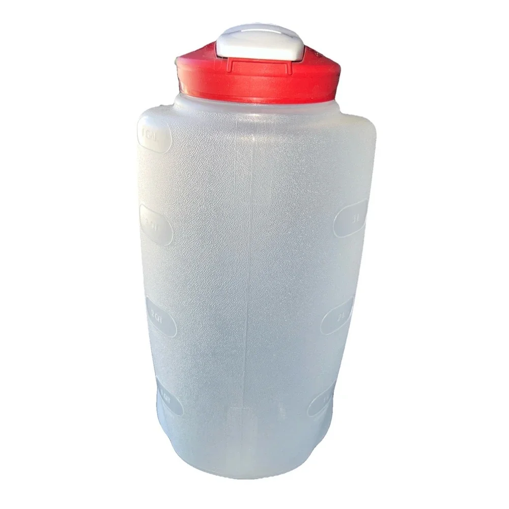 Rubbermaid MixerMate 1 Gallon 3.8L‎ Drink Jug Bottle Red Flip Cap 1000-3 Plastic